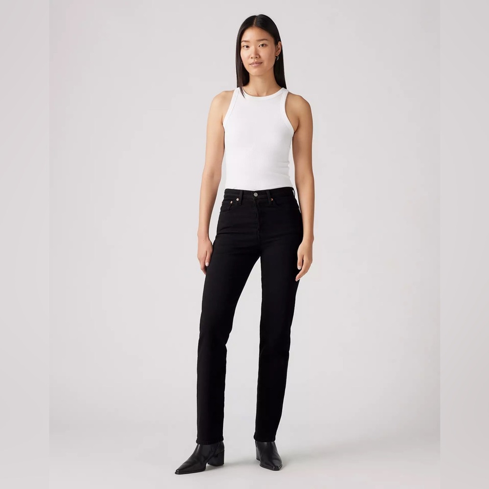 Premium Levis Levi’s Wedgie Straight Black Jeans, size 23